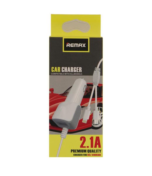 Remax 1Port 2 Heads Cable Car Charger - Image 2